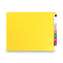 Smead Shelf-Master Reinforced End Tab Colored Folders, Straight Tabs, Letter Size, 0.75" Expansion, Yellow, 100/Box (25910)