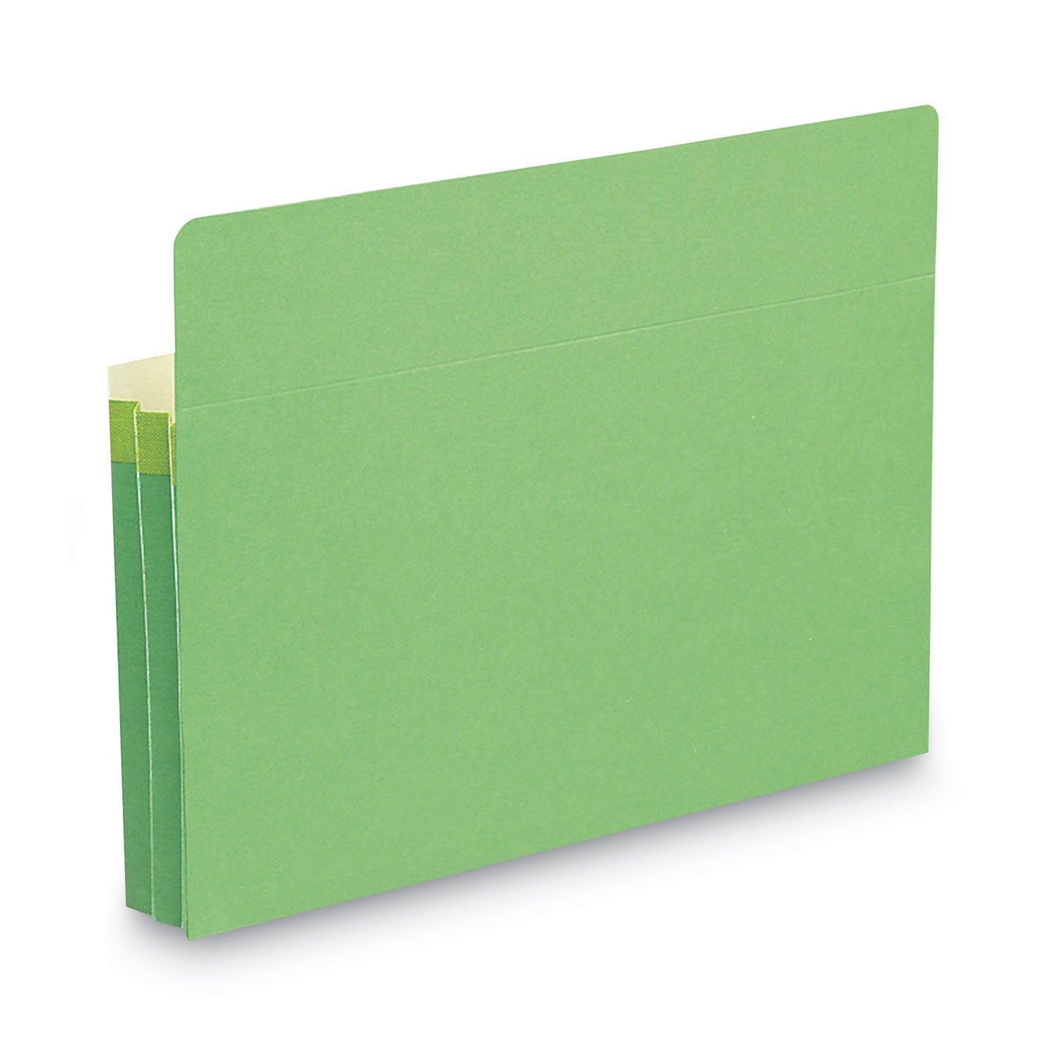 Smead Colored File Pockets, 1.75" Expansion, Letter Size, Green (73216)