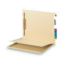 Smead Fastener Folder with Divider, 0.75" Expansion, 1 Divider, 4 Fasteners, Letter Size, Manila Exterior, 50/Box (34220)