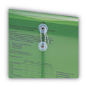 Smead Poly String and Button Interoffice Envelopes, Open-End (Vertical), 9.75 x 11.63, Transparent Green, 5/Pack (89543)