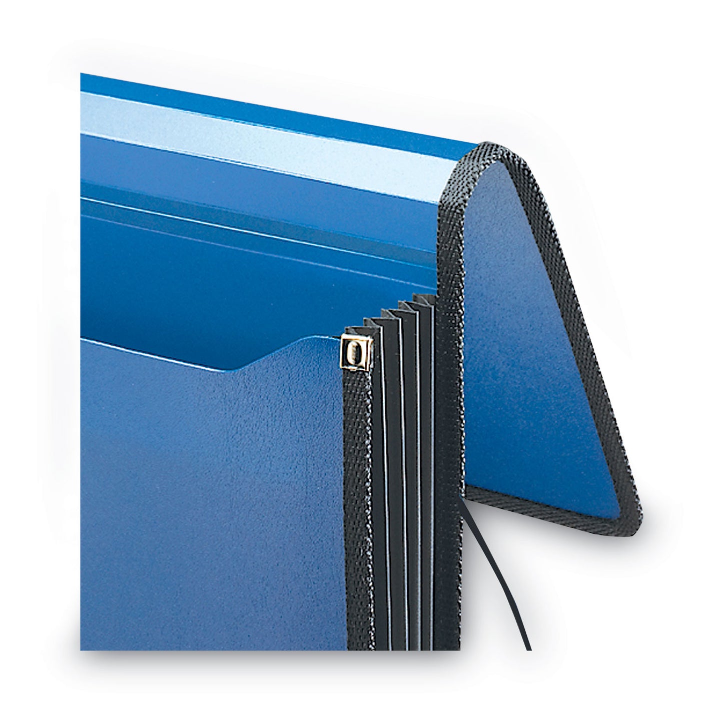 Smead Poly Premium Wallets, 5.25" Expansion, 1 Section, Elastic Cord Closure, Letter Size, Navy Blue (71503)