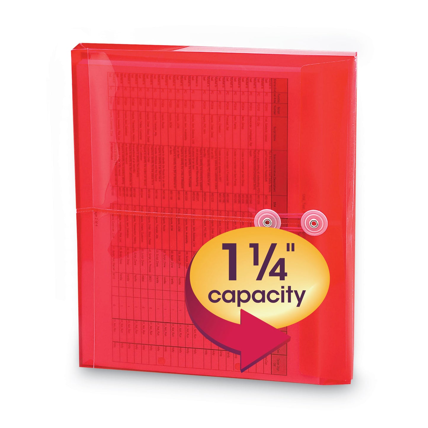 Smead Poly String and Button Interoffice Envelopes, Open-Side (Horizontal), 9.75 x 11.63, Transparent Red, 5/Pack (89527)