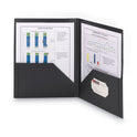 Smead Frame View Poly Two-Pocket Folder, 100-Sheet Capacity, 11 x 8.5, Clear/Black, 5/Pack (87705)