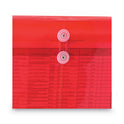 Smead Poly String and Button Interoffice Envelopes, Open-Side (Horizontal), 9.75 x 11.63, Transparent Red, 5/Pack (89527)