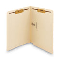 Smead Reinforced End Tab Fastener Folders, Antimicrobial Protection, 0.75" Expansion, 2 Fasteners, Letter Size, Manila, 50/Box (34116)