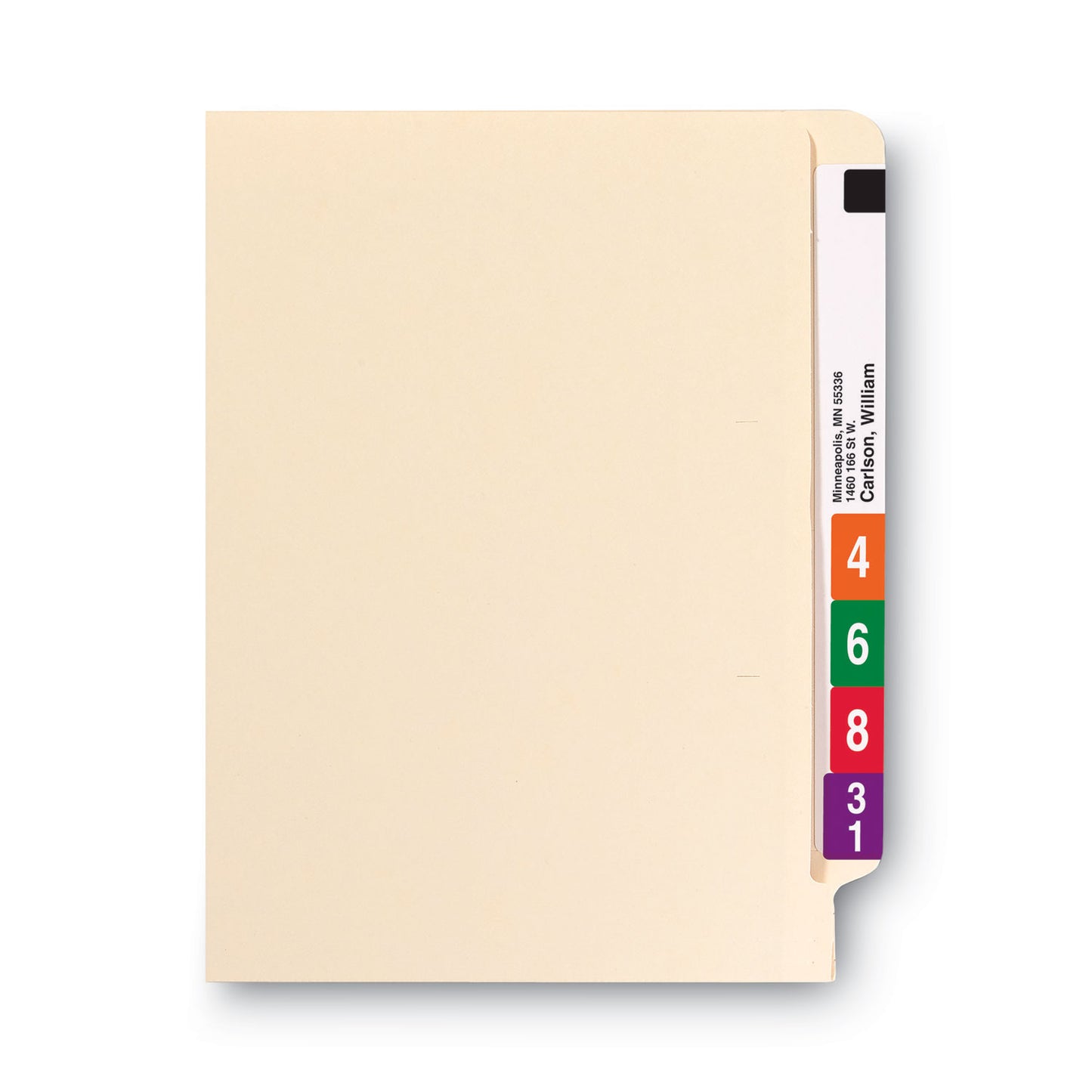 Smead 100% Recycled Manila End Tab Folders, Straight Tabs, Letter Size, 0.75" Expansion, Manila, 100/Box (24160)