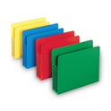 Smead Poly Drop Front File Pockets, 3.5" Expansion, Letter Size, Assorted Colors, 4/Box (73500)