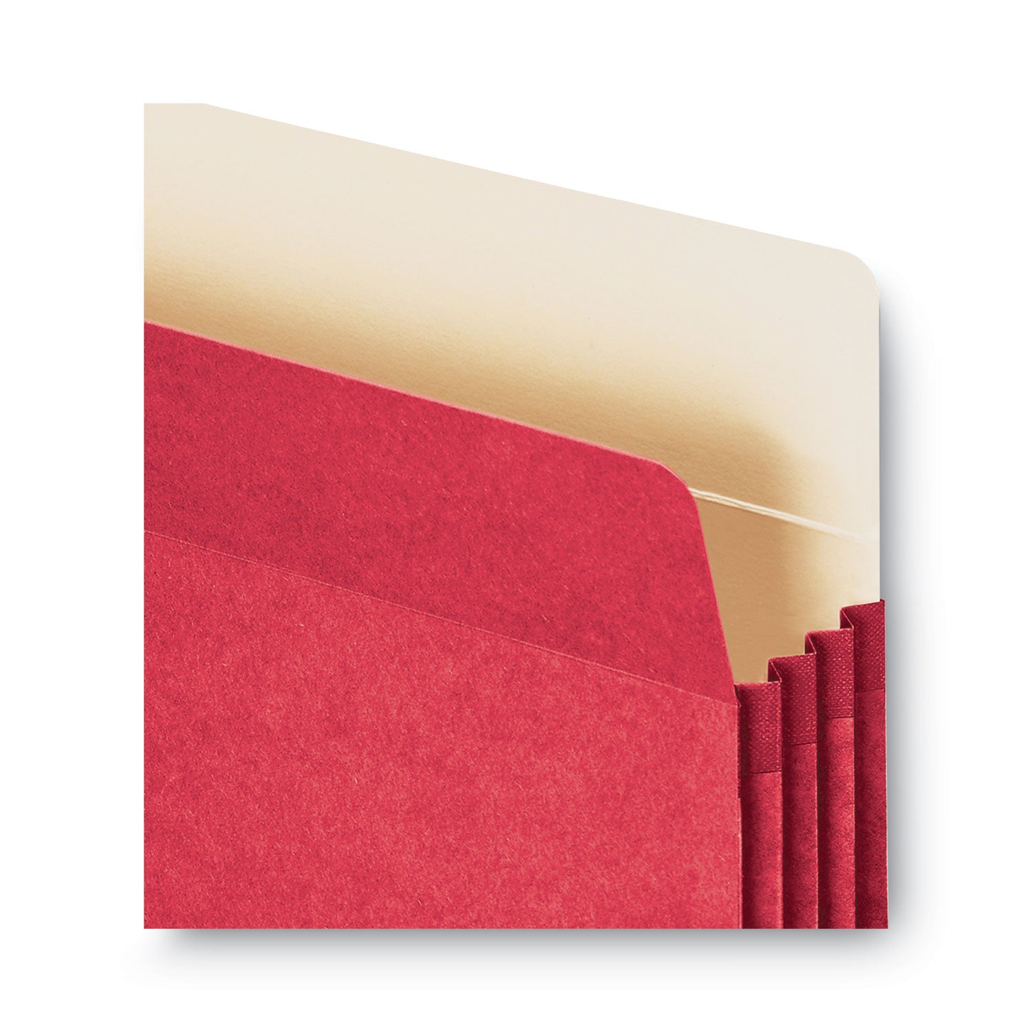 Smead Colored File Pockets, 3.5" Expansion, Letter Size, Red (73231)