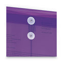 Smead Poly String and Button Interoffice Envelopes, Open-End (Vertical), 9.75 x 11.63, Transparent Purple, 5/Pack (89544)