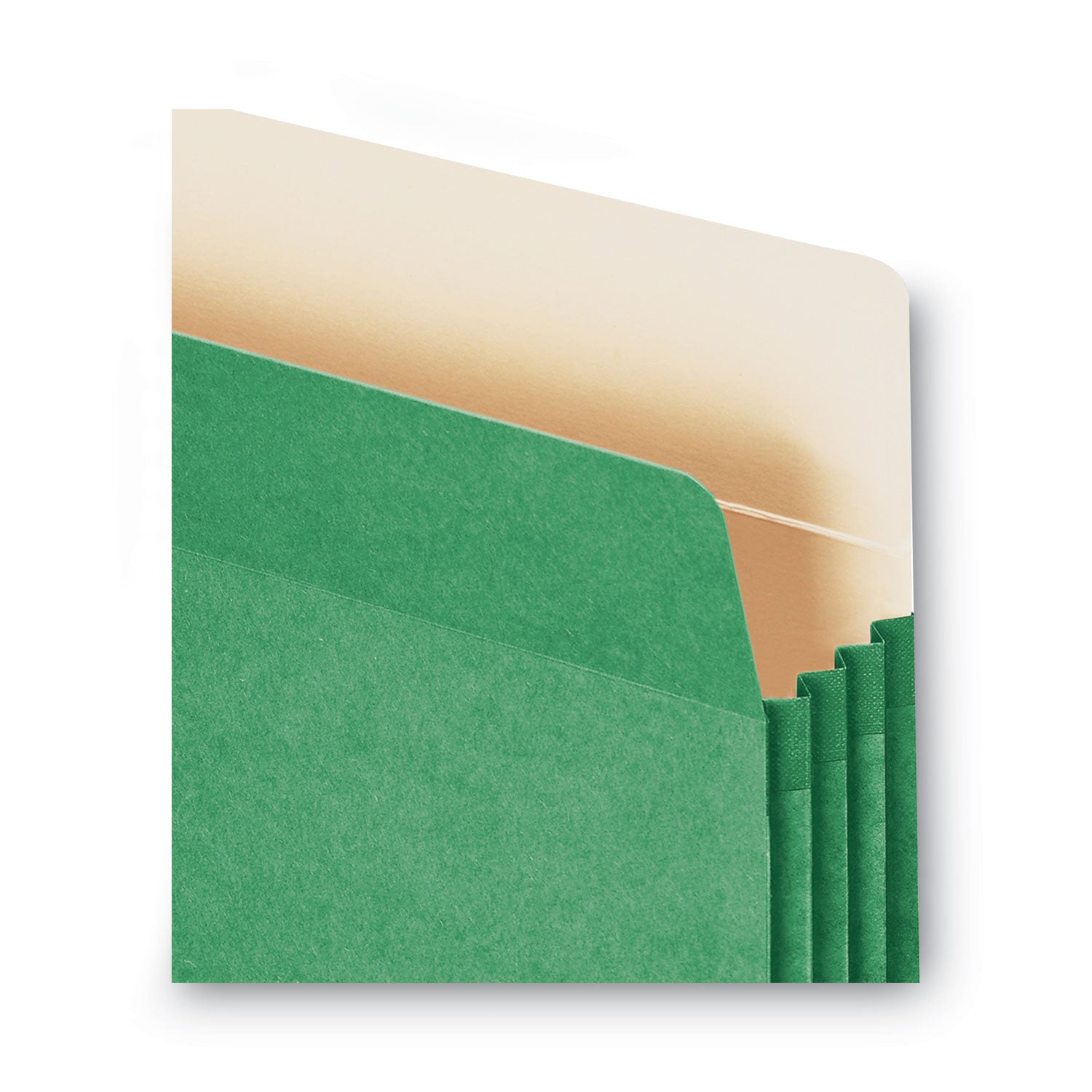 Smead Colored File Pockets, 3.5" Expansion, Letter Size, Green (73226)