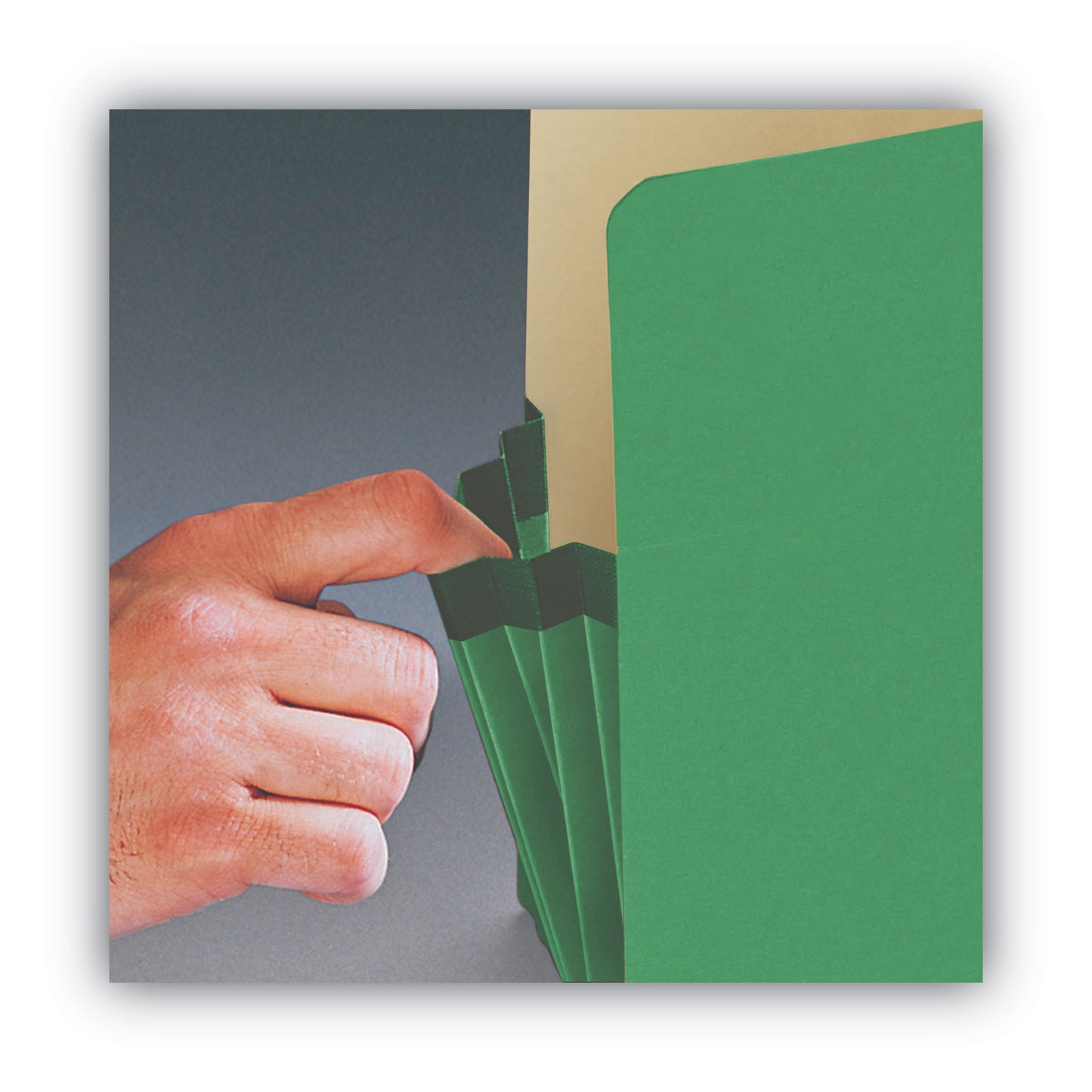 Smead Colored File Pockets, 1.75" Expansion, Letter Size, Green (73216)