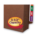 Smead Heavy-Duty Redrope End Tab TUFF Pockets, 3.5" Expansion, Legal Size, Redrope, 10/Box (74780)