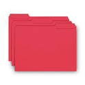 Smead Interior File Folders, 1/3-Cut Tabs: Assorted, Letter Size, 0.75" Expansion, Red, 100/Box (10267)