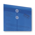 Smead Poly String and Button Interoffice Envelopes, Open-End (Vertical), 9.75 x 11.63, Transparent Blue, 5/Pack (89542)