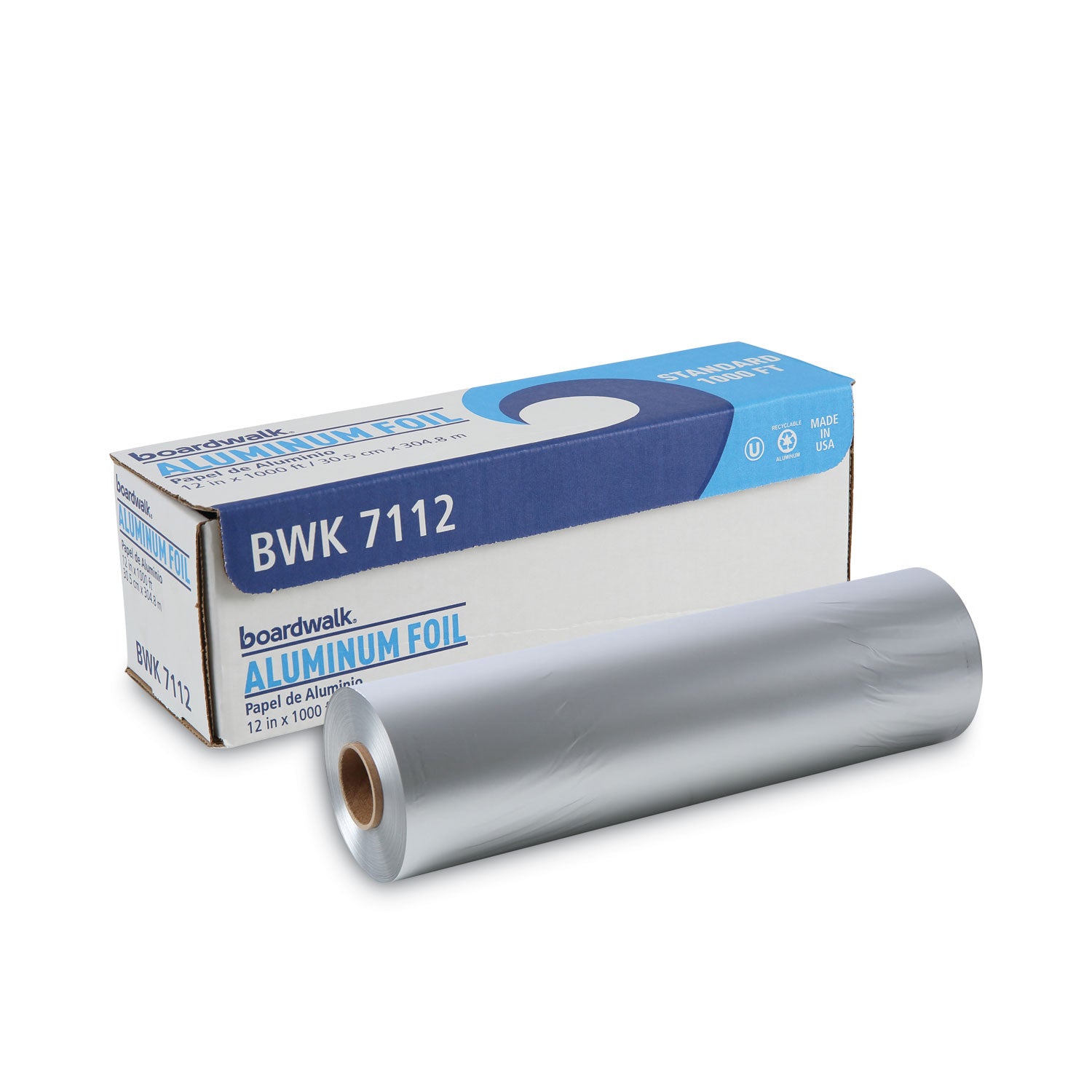 Boardwalk Standard Aluminum Foil Roll, 63 Gauge, 12" x 1,000 ft (7112)