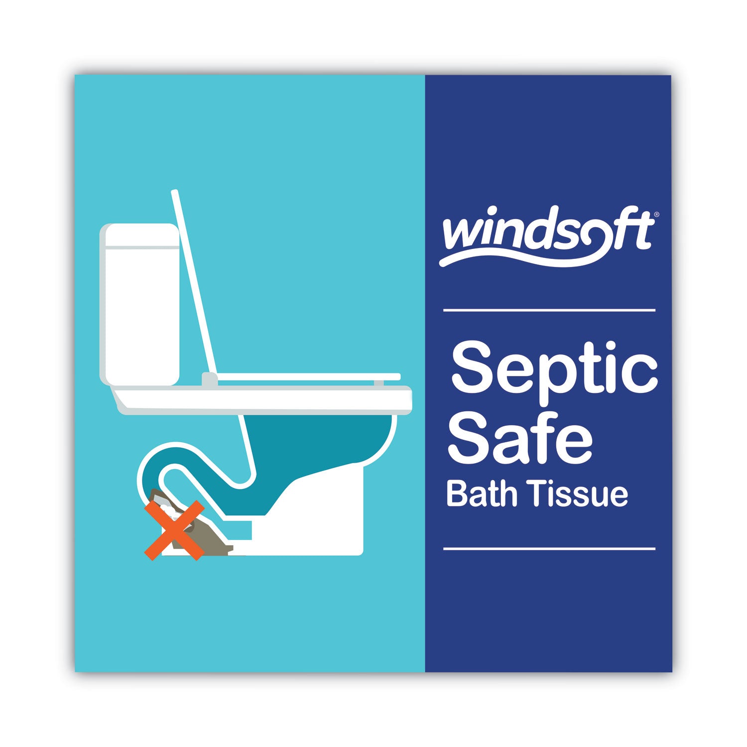 Windsoft Premium Bath Tissue, Septic Safe, 2-Ply, White, 284 Sheets/Roll, 24 Rolls/Carton (24244)