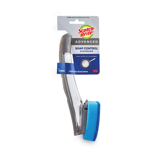 Scotch-Brite Advanced Soap Control Non-Scratch Dishwand, 4 x 11.25, Blue (451U4)