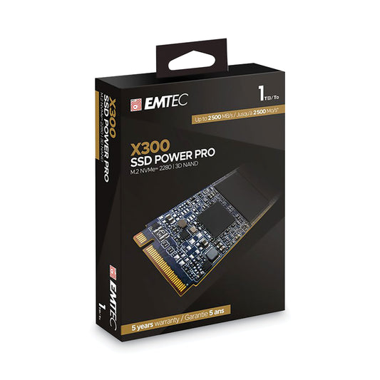 EMTEC X300 Power Pro Internal Solid State Drive, 1 TB, PCIe (ECSSD1TX300)