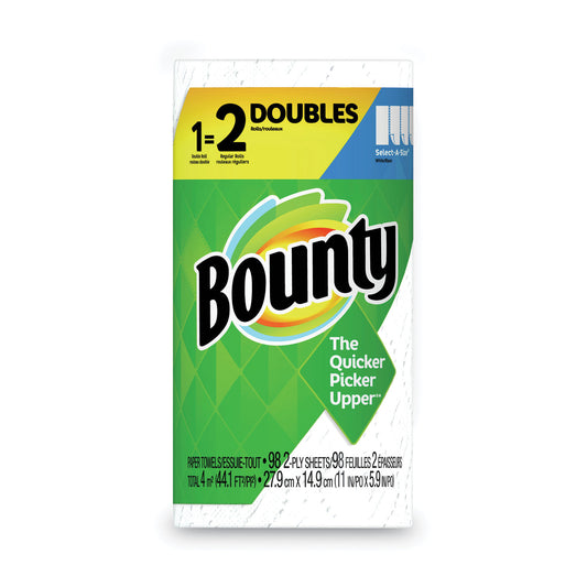 Bounty Select-a-Size Kitchen Roll Paper Towels, 2-Ply, 5.9 x 11, White, 98 Sheets/Roll, 24 Rolls/Carton (66539)