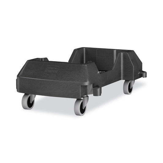 Rubbermaid Commercial Slim Jim Resin Trainable Dolly, 120 lb Capacity, 23.86 x 14.71 x 8.36, Black (1980602)