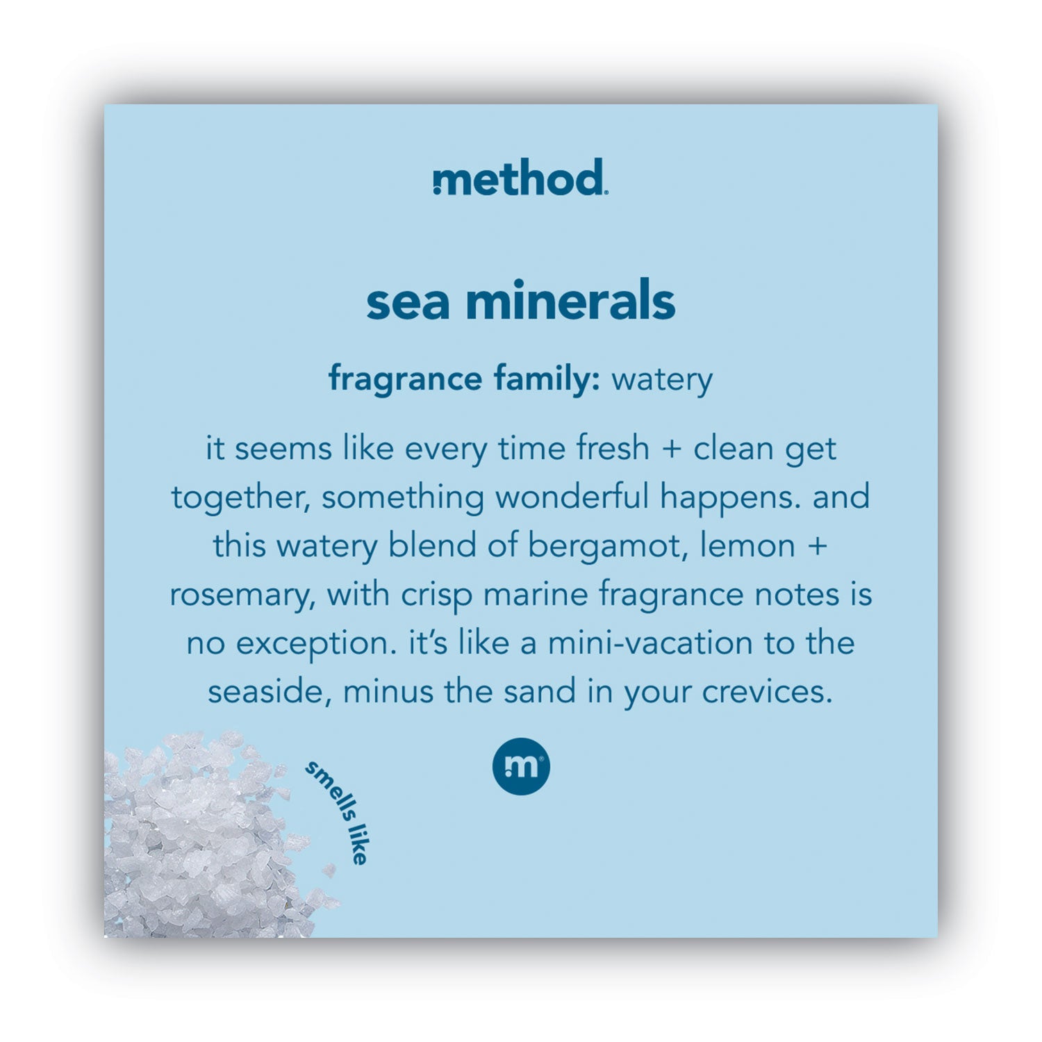 Method Foaming Hand Wash, Sea Minerals Scent, 10 oz, 6/Carton (00365CT)