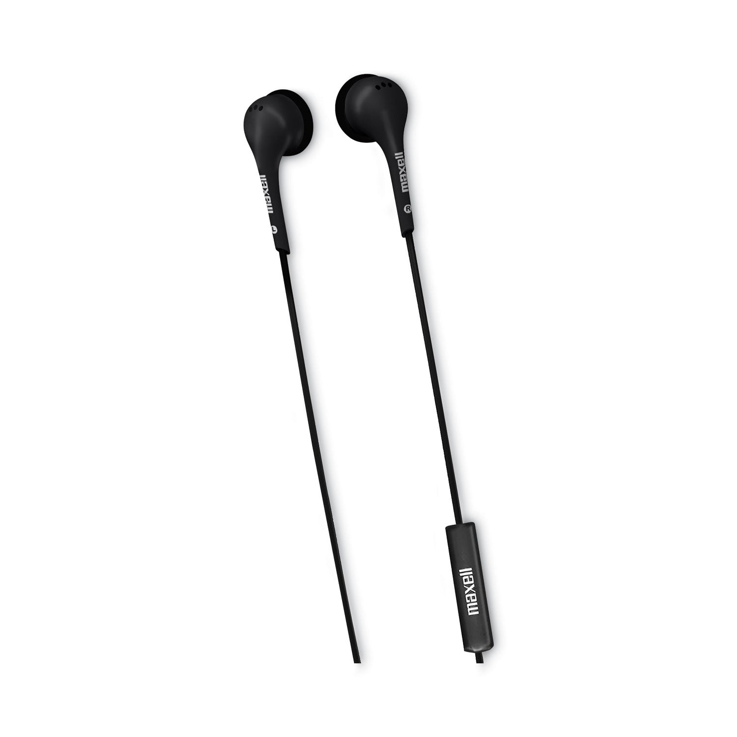 Maxell EB125 Earbud with MIC, 6 ft Cord, Black (199930)