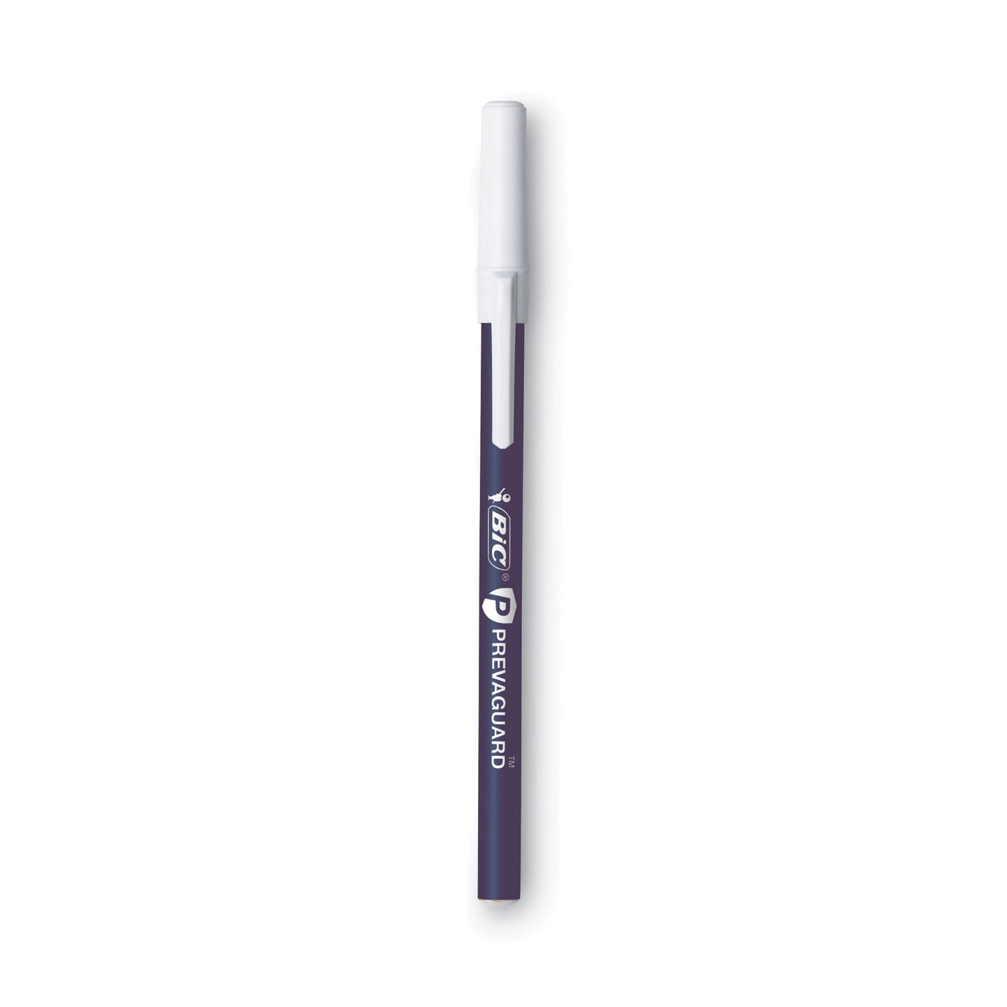 BIC PrevaGuard Round Stic Pen, Stick, Medium 1 mm, Blue Ink, Blue Barrel, Dozen (GSAM11BE)