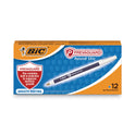 BIC PrevaGuard Round Stic Pen, Stick, Medium 1 mm, Blue Ink, Blue Barrel, Dozen (GSAM11BE)