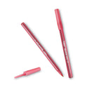 BIC Round Stic Xtra Life Ballpoint Pen, Stick, Medium 1 mm, Red Ink, Translucent Red Barrel, Dozen (GSM11RD)