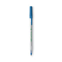 BIC Ecolutions Round Stic Ballpoint Pen Value Pack, Stick, Medium 1 mm, Blue Ink, Clear Barrel, 50/Pack (GSME509BE)