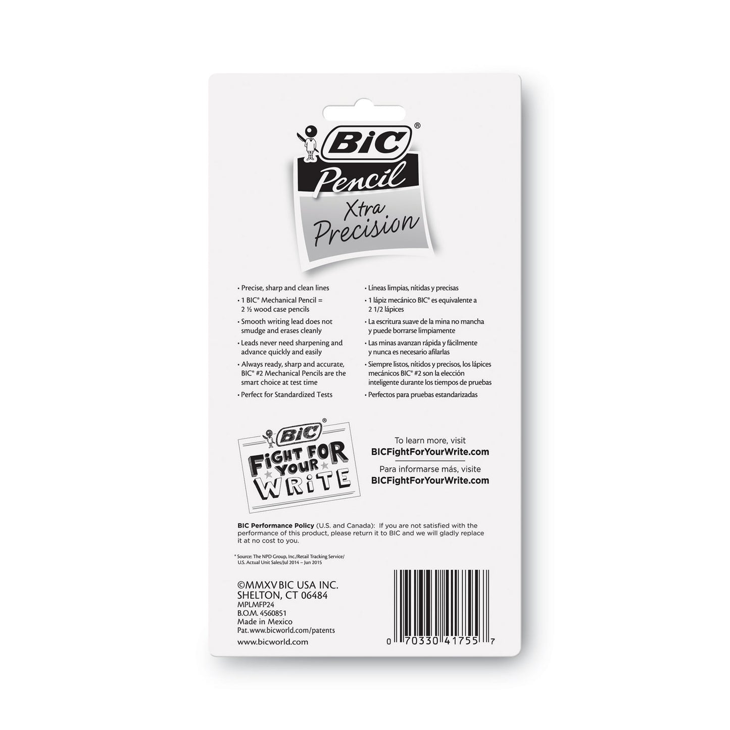 BIC Xtra-Precision Mechanical Pencil Value Pack, 0.5 mm, HB (#2), Black Lead, Assorted Barrel Colors, 24/Pack (MPLMFP241)