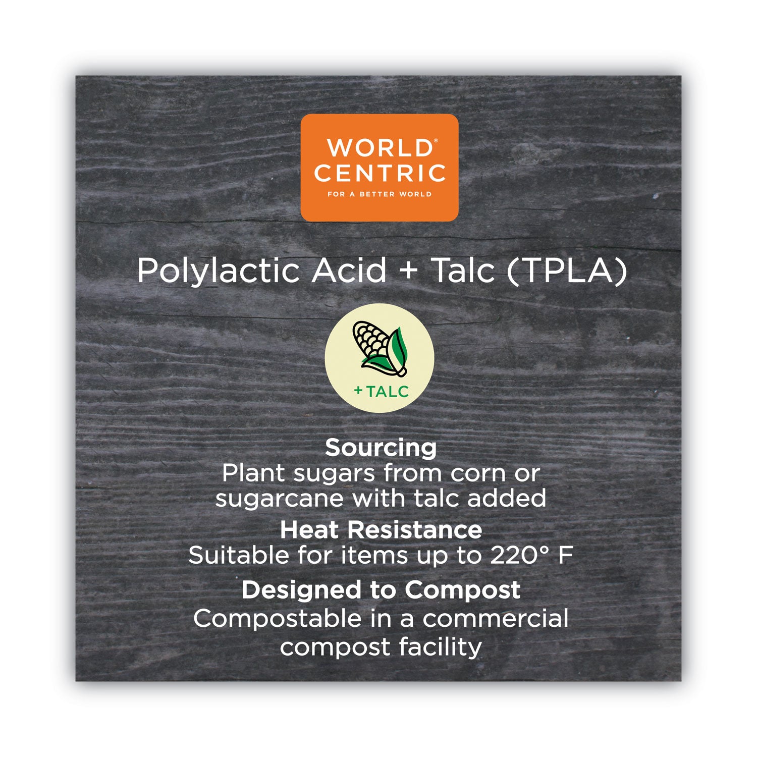 World Centric TPLA Compostable Cutlery, Spoon, 6", White, 750/Carton (SPPSI)