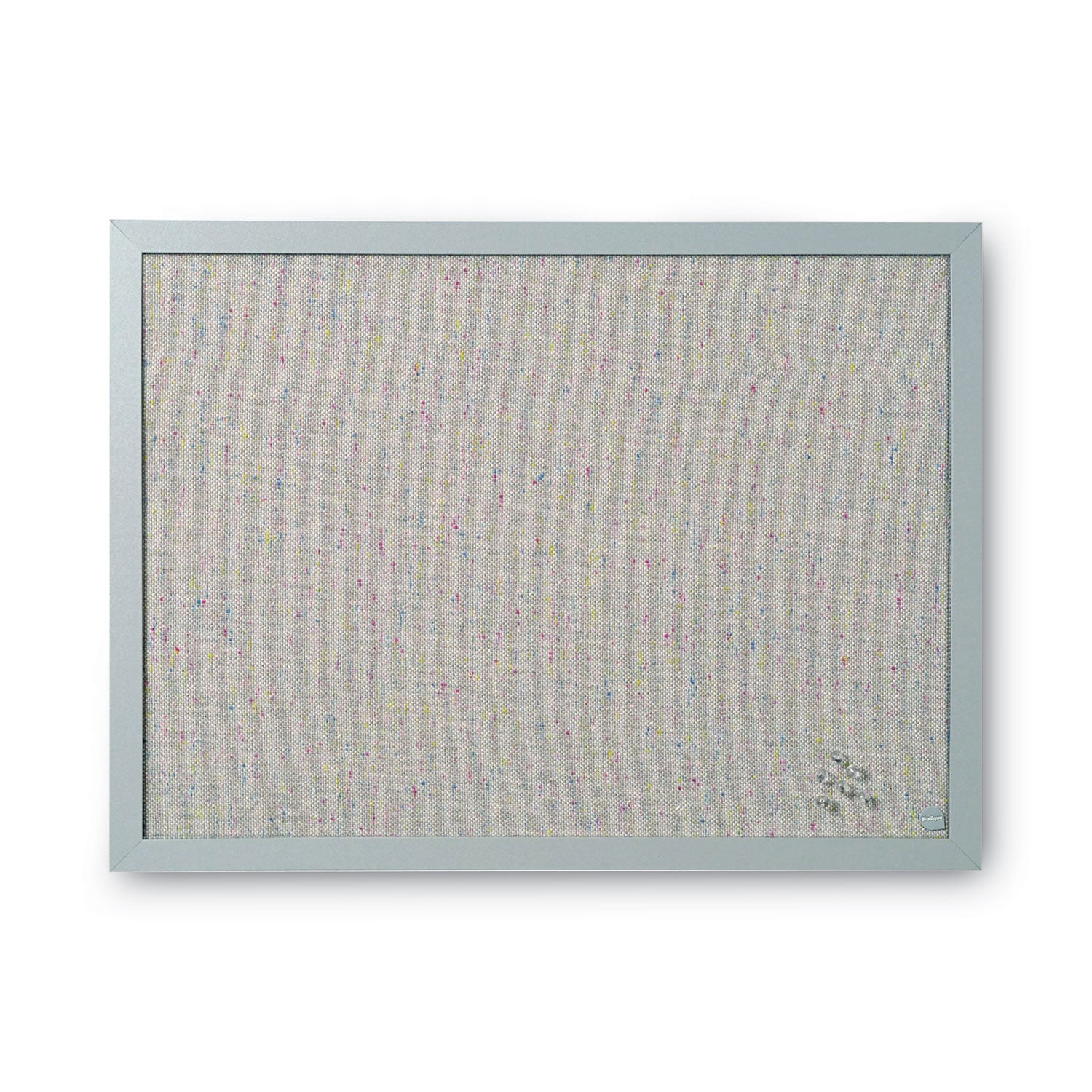 MasterVision Designer Fabric Bulletin Board, 24 x 18, Gray Surface, Gray MDF Wood Frame (FB0470608)