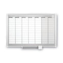 MasterVision Magnetic Dry Erase Calendar Board, Weekly Calendar, 36 x 24, White Surface, Silver Aluminum Frame (GA0396830)