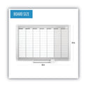 MasterVision Magnetic Dry Erase Calendar Board, Weekly Calendar, 36 x 24, White Surface, Silver Aluminum Frame (GA0396830)