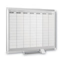 MasterVision Magnetic Dry Erase Calendar Board, Weekly Calendar, 36 x 24, White Surface, Silver Aluminum Frame (GA0396830)