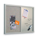 MasterVision Designer Combo Fabric Bulletin/Dry Erase Board, 24 x 18, Multicolor/Gray Surface, Gray MDF Wood Frame (MX04331608)