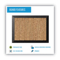 MasterVision Natural Cork Bulletin Board, 24 x 18, Tan Surface, Black Wood Frame (SF0422581012)