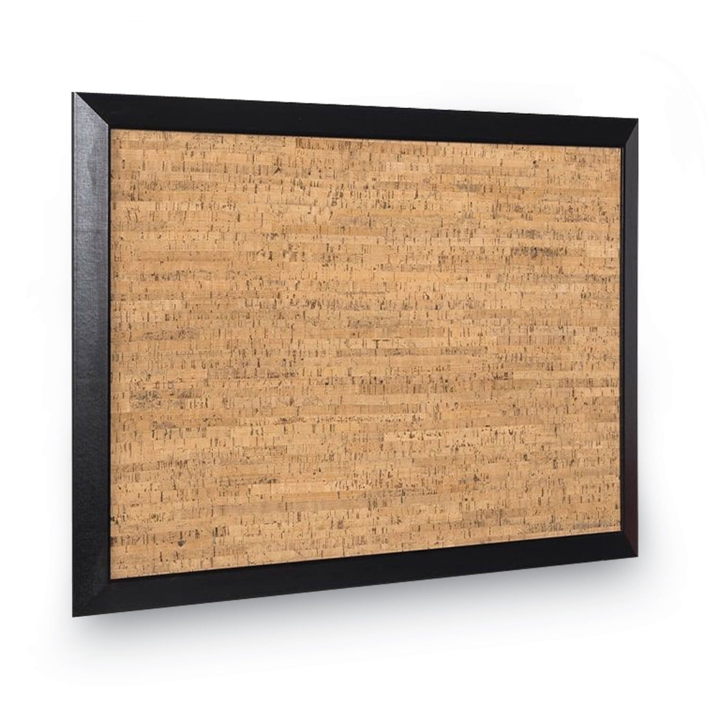 MasterVision Natural Cork Bulletin Board, 24 x 18, Tan Surface, Black Wood Frame (SF0422581012)