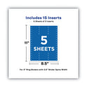 Avery Binder Spine Inserts, 3" Spine Width, 3 Inserts/Sheet, 5 Sheets/Pack (89109)
