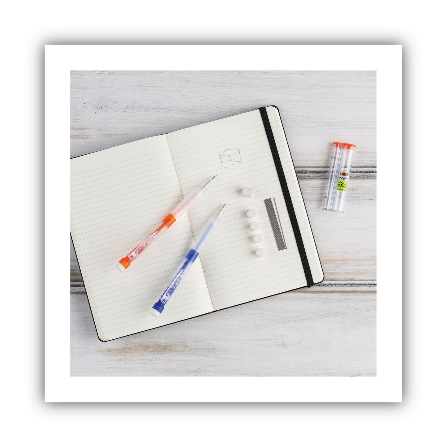 BIC Velocity Max Pencil, 0.9 mm, HB (#2), Black Lead, Assorted Barrel Colors, 2/Pack (MPMX9P21)