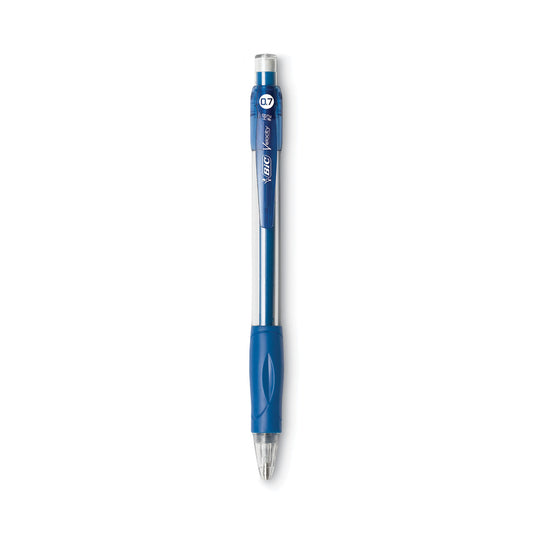 BIC Velocity Original Mechanical Pencil, 0.7 mm, HB (#2), Black Lead, Blue Barrel, Dozen (MV711BK)