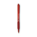 BIC Soft Feel Ballpoint Pen, Retractable, Medium 1 mm, Red Ink, Red Barrel, Dozen (SCSM11RD)