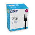 Dixie GrabN Go Wrapped Cutlery, Forks, Black, 90/Box, 6 Box/Carton (FM5W540)