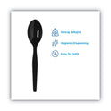 Dixie SmartStock Plastic Cutlery Refill, Spoons, 6", Series-O Mediumweight, Black, 40/Pack, 24 Packs/Carton (SSS51)