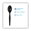 Dixie SmartStock Plastic Cutlery Refill, Spoons, 6", Series-O Heavyweight, Black, 40 Pack, 24 Packs/Carton (SSPSH51)