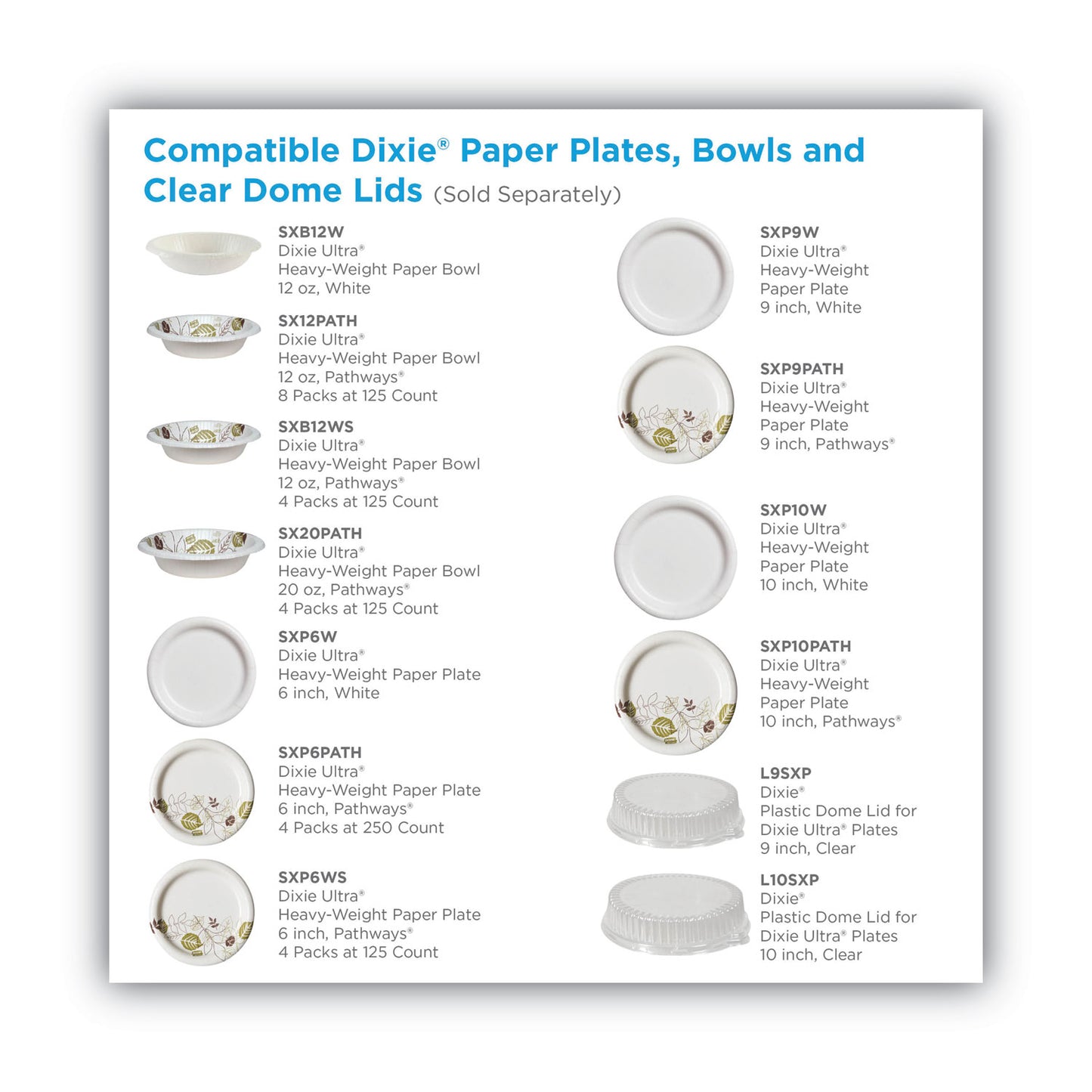 Dixie Pathways Heavyweight Paper Bowls, WiseSize, 12 oz, Green/Burgundy, 125/Pack (SXB12WSPK)