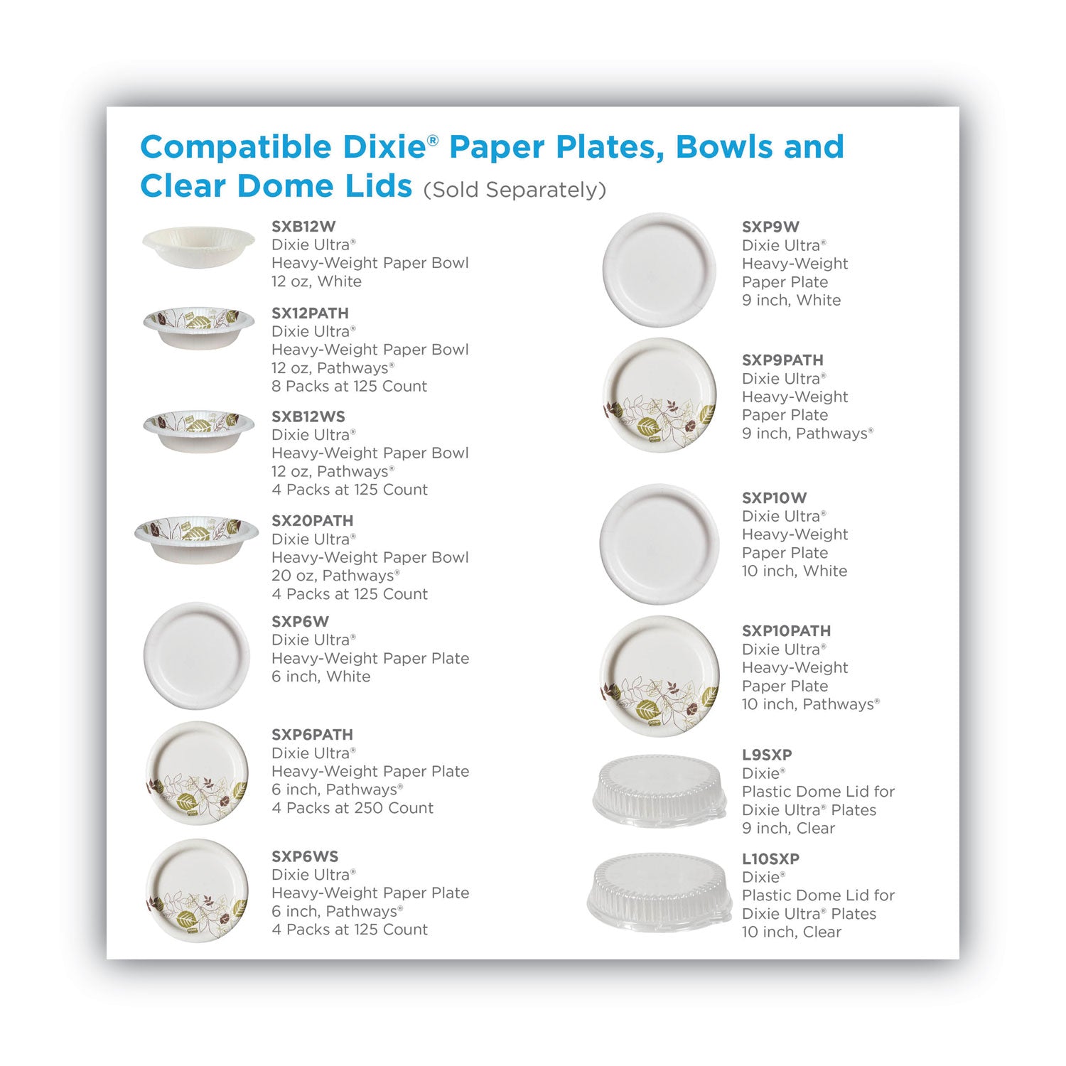 Dixie Pathways Heavyweight Paper Bowls, WiseSize, 12 oz, Green/Burgundy, 125/Pack (SXB12WSPK)