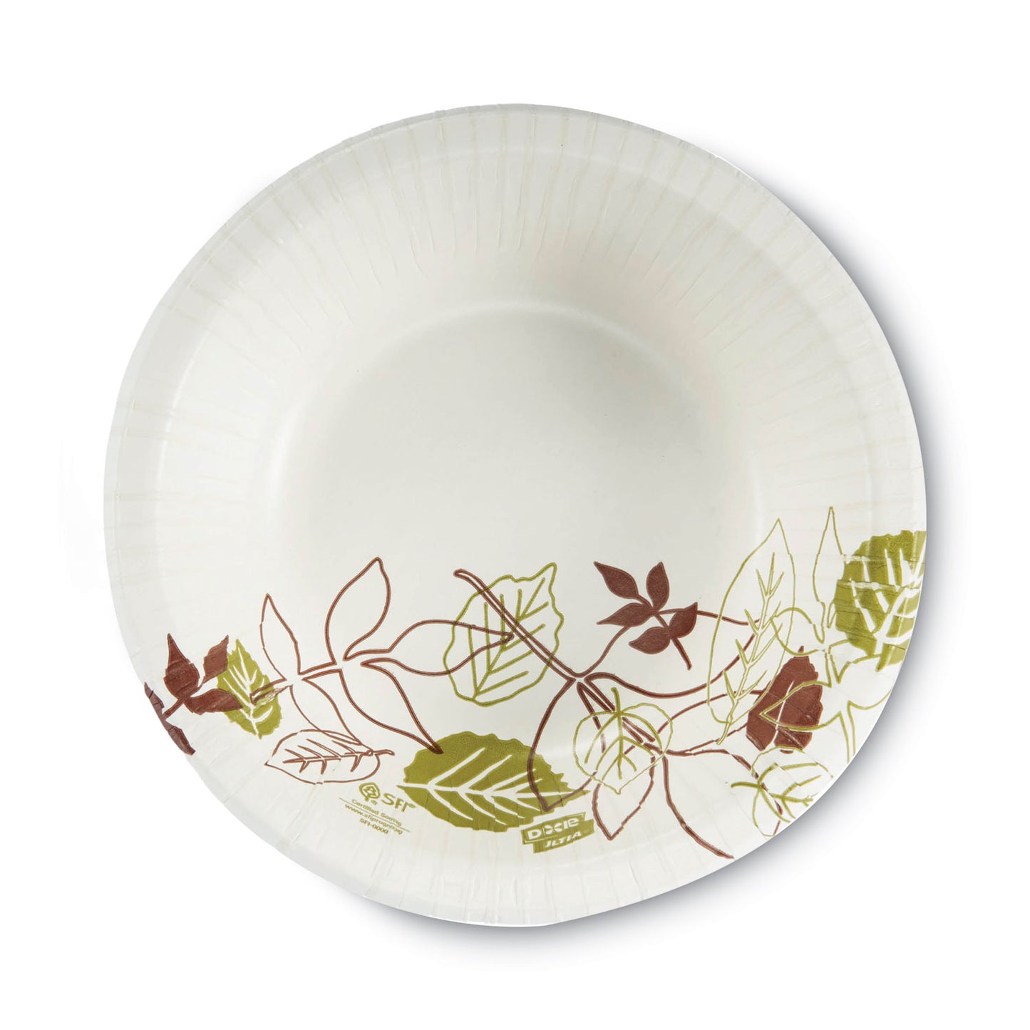 Dixie Pathways Heavyweight Paper Bowls, 20 oz, White/Green/Burgundy, 125/Pack (SX20PATHPK)