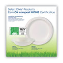 Dixie Paper Dinnerware, Plate, 8.5" dia, White, 125/Pack (DBP09W)